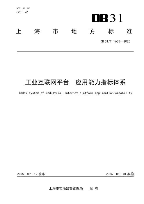 DB31/T 1635-2025 工业互联网平台 应用能力指标体系