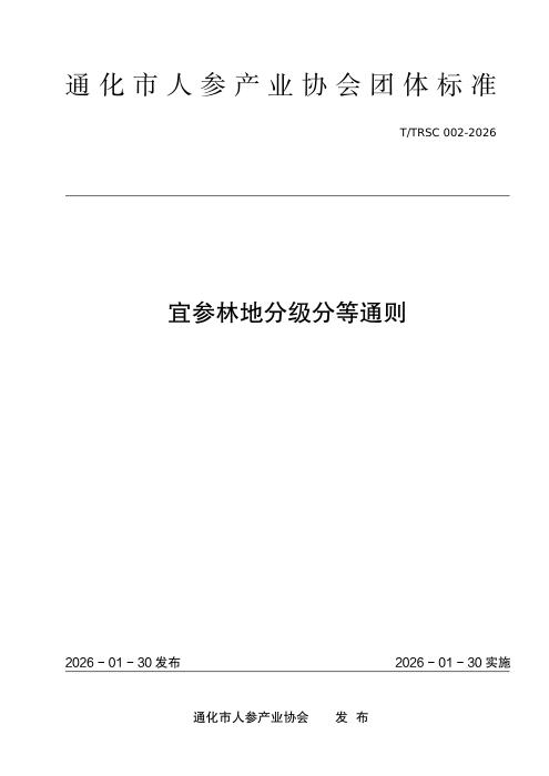 T/TRSC 002-2026 宜参林地分级分等通则