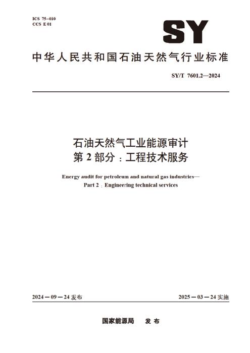 SY/T 7601.2-2024 石油天然气工业能源审计 第2部分：工程技术服务